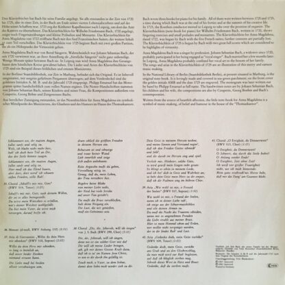 Intercord INT 180.858 - Johann Sebastian Bach, Marga Scheurich, - Image 4