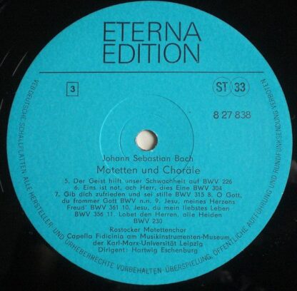 Eterna 8 27 837-838 - Johann Sebastian Bach, Rostocker Motettenc - Image 5