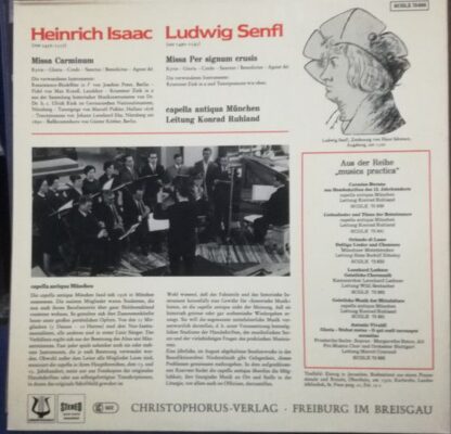 Christophorus SCGLX 75 936 - Heinrich Isaac, Ludwig Senfl, Capel - Image 2