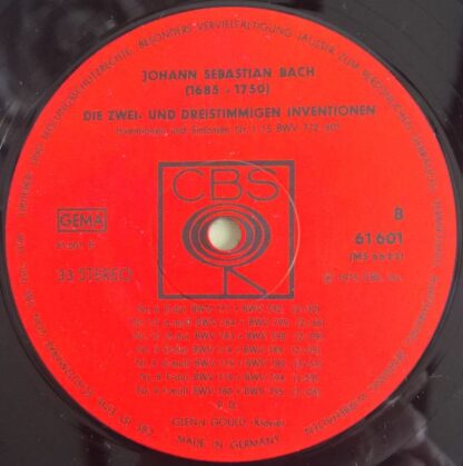 CBS 61 601 - Johann Sebastian Bach, Glenn Gould - Die Zwei- Und - Image 4