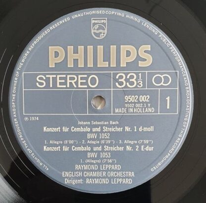 Philips 9502 002 - Johann Sebastian Bach, Raymond Leppard, Engli - Image 3