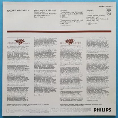 Philips 9502 016 - Johann Sebastian Bach, Henryk Szeryng, Peter - Image 2