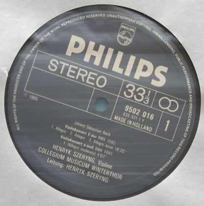 Philips 9502 016 - Johann Sebastian Bach, Henryk Szeryng, Peter - Image 3
