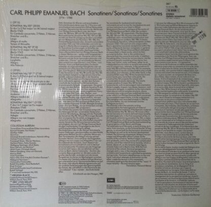 Deutsche Harmonia Mundi 16 9598 1 - Carl Philipp Emanuel Bach, C - Image 2