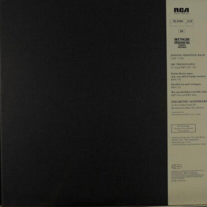 RCA RL 01941 - Johann Sebastian Bach, Zsigmond Szathmáry - Die T - Image 2
