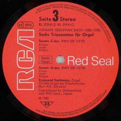 RCA RL 01941 - Johann Sebastian Bach, Zsigmond Szathmáry - Die T - Image 5