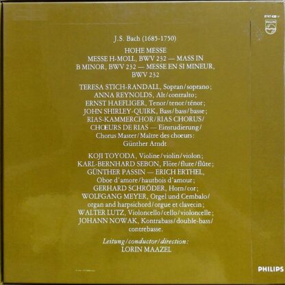 Philips 6747 438 - Johann Sebastian Bach, Teresa Stich-Randall, - Image 2