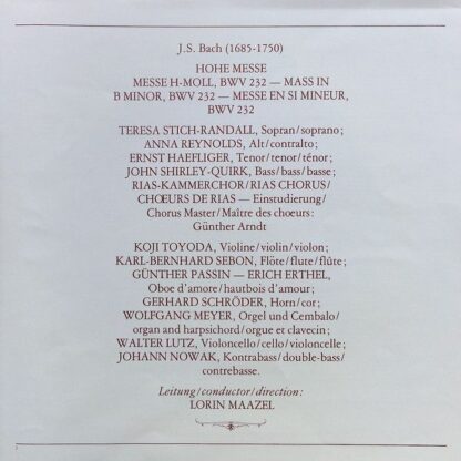Philips 6747 438 - Johann Sebastian Bach, Teresa Stich-Randall, - Image 7