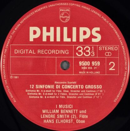 Philips 6769 066 - Alessandro Scarlatti, I Musici, William Benne - Image 4