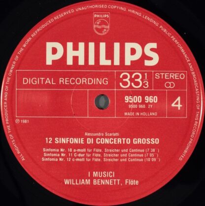 Philips 6769 066 - Alessandro Scarlatti, I Musici, William Benne - Image 6