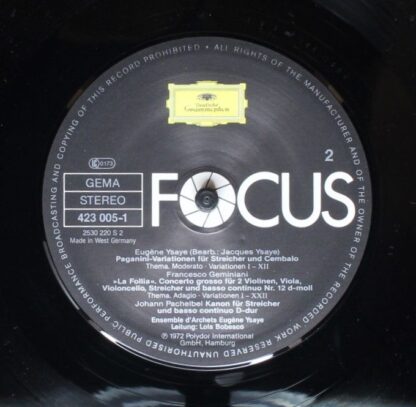 Deutsche Grammophon 423 005-1 - Tomaso Albinoni, Johann Pachelbe - Image 4