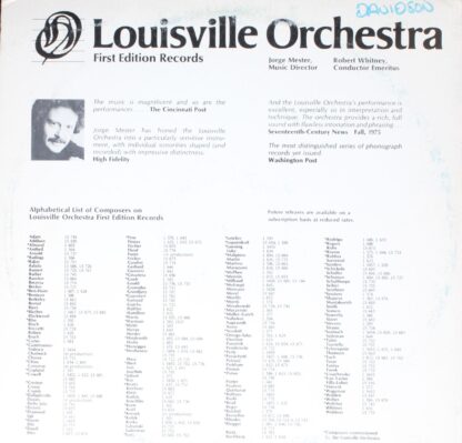First Edition Records LS-751 - David Baker (3), Morton Gould, Th - Image 2