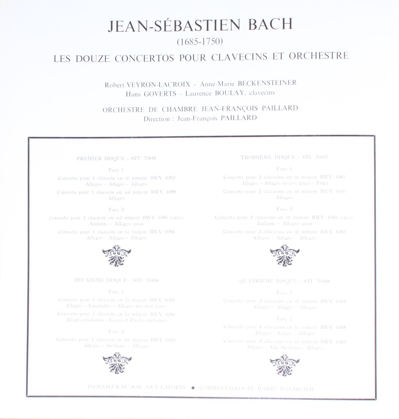 Erato STU 70445/46/47/48 - Johann Sebastian Bach, Robert Veyron- - Image 4