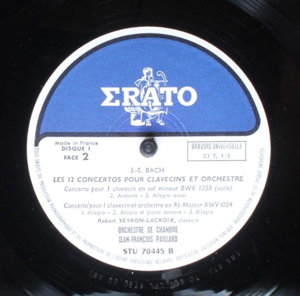 Erato STU 70445/46/47/48 - Johann Sebastian Bach, Robert Veyron- - Image 6