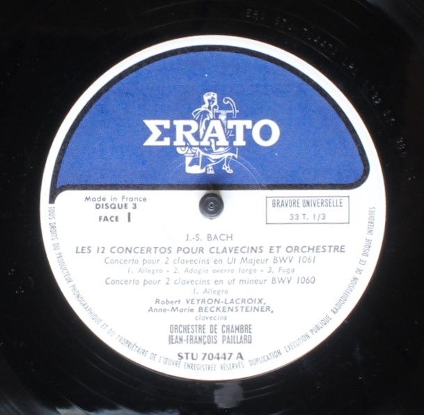 Erato STU 70445/46/47/48 - Johann Sebastian Bach, Robert Veyron- - Image 9