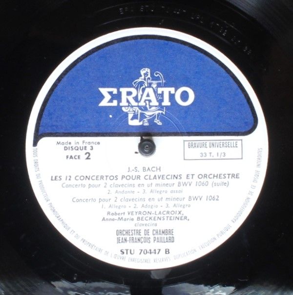 Erato STU 70445/46/47/48 - Johann Sebastian Bach, Robert Veyron- - Image 10