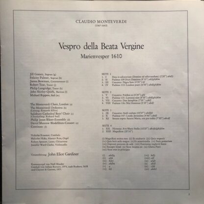 DECCA 6.35449 FA - Claudio Monteverdi, The Monteverdi Choir, The - Image 4