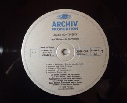 Archiv Produktion 2723 043 - Claudio Monteverdi - Vêpres de la V - Image 5
