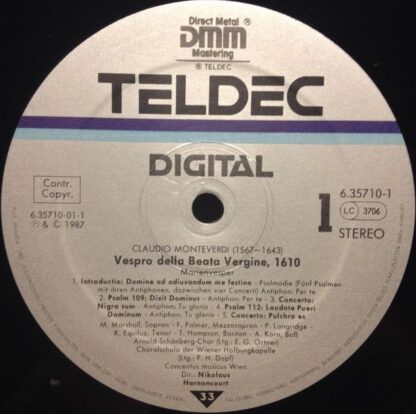 TELDEC 6.35710 - Claudio Monteverdi, Margaret Marshall, Felicity - Image 3