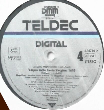 TELDEC 6.35710 - Claudio Monteverdi, Margaret Marshall, Felicity - Image 4