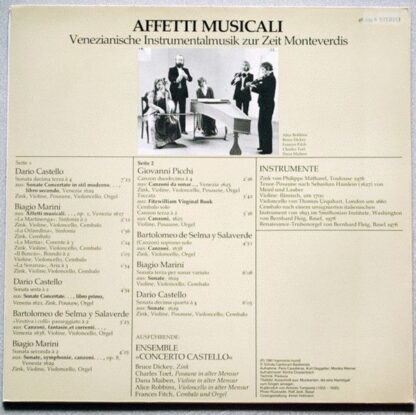 Deutsche Harmonia Mundi 1C 065-99 917 - Bruce Dickey, Charles To - Image 2