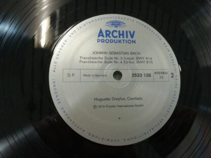 Archiv Produktion 2533 138 - Johann Sebastian Bach, Huguette Dre - Image 2