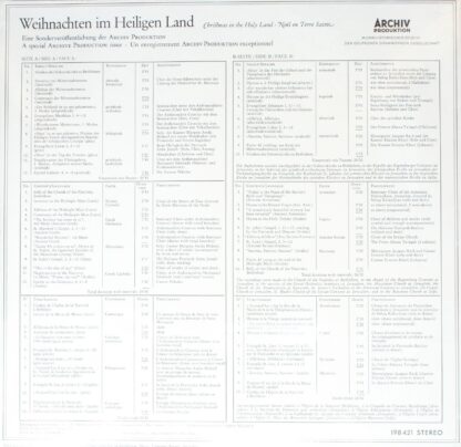 Archiv Produktion 198 421 - Various - Weihnachten Im Heiligen La - Image 2