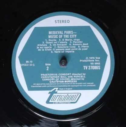 Turnabout TV 37086S - The Purcell Consort Of Voices, Grayston Bu - Image 4