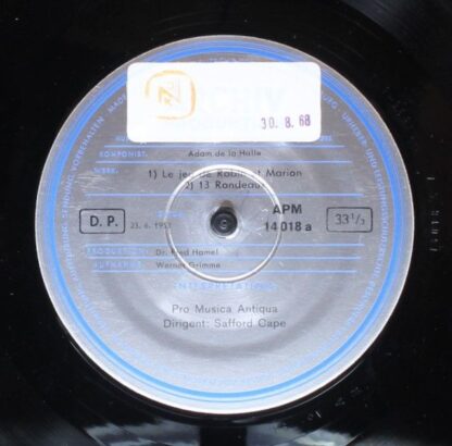 Archiv Produktion 14018 - Adam De La Halle, Anonymous, Pro Music - Image 4