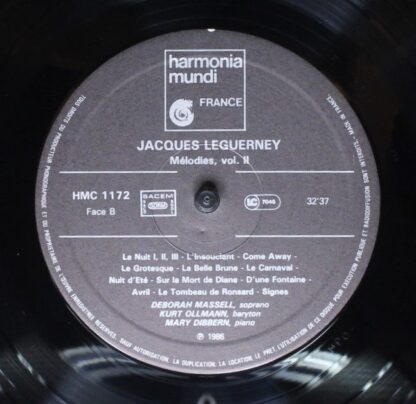 harmonia mundi France HMC 1172 - Jacques Leguerney - Mélodies Vo - Image 6