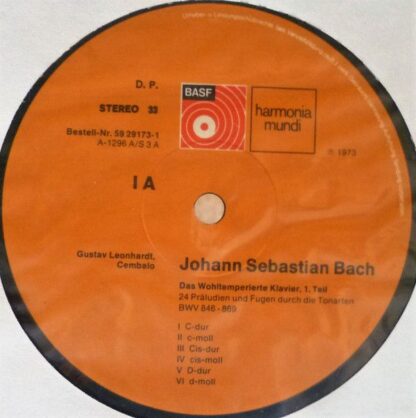 BASF 59 29173-1 - Johann Sebastian Bach, Gustav Leonhardt - Das - Image 4