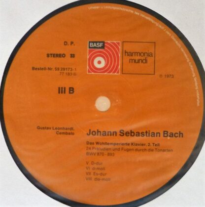 BASF 59 29173-1 - Johann Sebastian Bach, Gustav Leonhardt - Das - Image 9