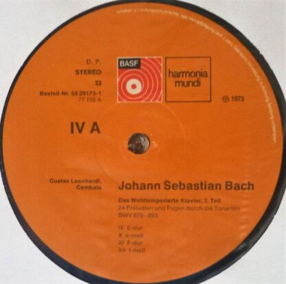BASF 59 29173-1 - Johann Sebastian Bach, Gustav Leonhardt - Das - Image 10