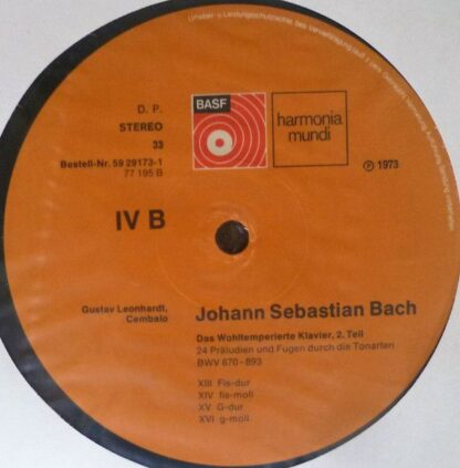 BASF 59 29173-1 - Johann Sebastian Bach, Gustav Leonhardt - Das - Image 11