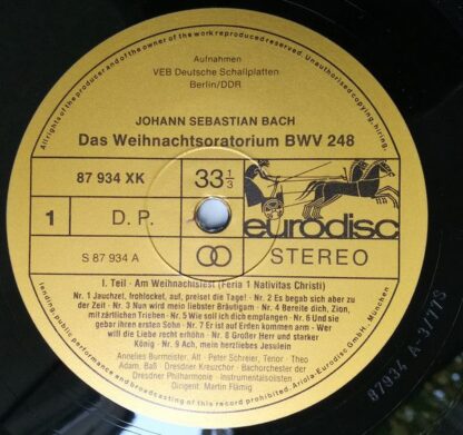 Eurodisc 87 937 XGK - Johann Sebastian Bach, Arleen Auger, Annel - Image 12