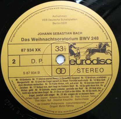 Eurodisc 87 937 XGK - Johann Sebastian Bach, Arleen Auger, Annel - Image 13