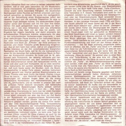 Telefunken TST 77 957 - Nikolaus Harnoncourt, Johann Sebastian B - Image 2