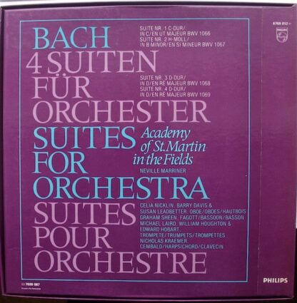 Philips 6769 012 - Johann Sebastian Bach, Sir Neville Marriner, - Image 7
