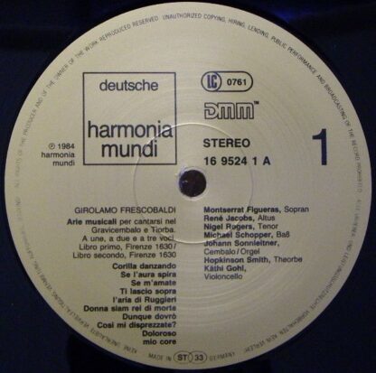 Deutsche Harmonia Mundi 1C 065 16 9524 1 - Girolamo Frescobaldi, - Image 5