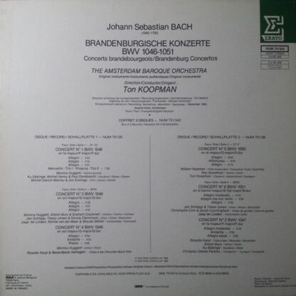 Erato NUM 751342 - Johann Sebastian Bach, The Amsterdam Baroque - Image 6