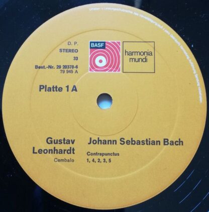 BASF 29 20378-6 - Johann Sebastian Bach, Gustav Leonhardt - Die - Image 3