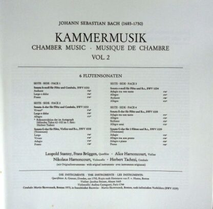 Telefunken 6.35339 EX - Johann Sebastian Bach, Nikolaus Harnonco - Image 3