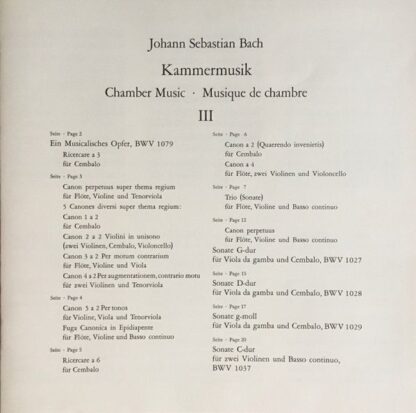 Telefunken 6.35350 EX - Johann Sebastian Bach - Kammermusik (Cha - Image 8