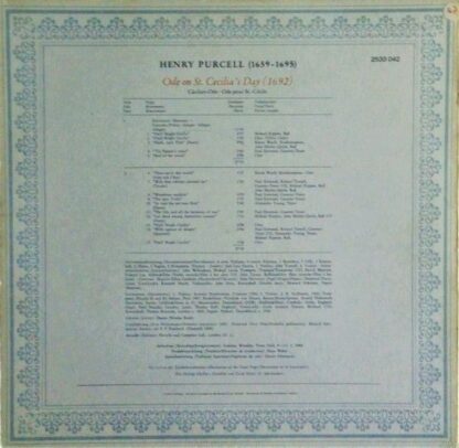 Archiv Produktion 2533 042 - Henry Purcell, Simon Woolf, Paul Es - Image 3