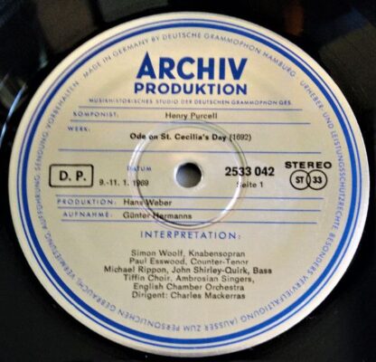 Archiv Produktion 2533 042 - Henry Purcell, Simon Woolf, Paul Es - Image 4