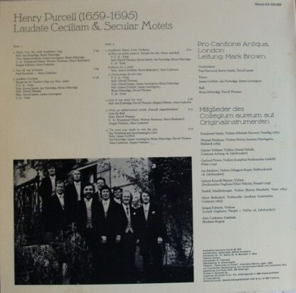 BASF EA 229 009 - Henry Purcell, Pro Cantione Antiqua, Mark Brow - Image 2