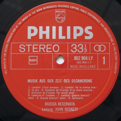 Philips 6747 004 - Musica Reservata - The Sounde Of Musick (Song - Image 3