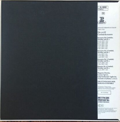 Erato ZL 30665 - Johann Sebastian Bach, Huguette Dreyfus, Lucian - Image 2