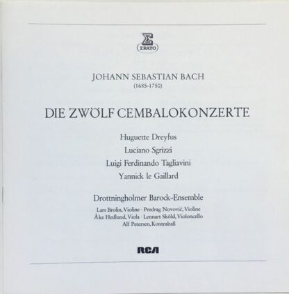 Erato ZL 30665 - Johann Sebastian Bach, Huguette Dreyfus, Lucian - Image 4