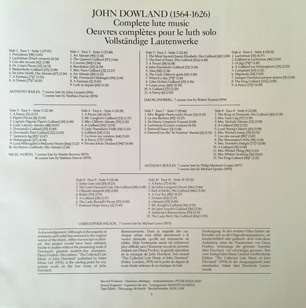 DECCA 6.35496 GX - John Dowland, Anthony Rooley, Anthony Bailes, - Image 8
